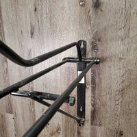 Wall Mount Metal Folding Western Saddle Rack *vgc, rubs, dirty & dusty, rust
