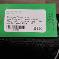 Fleece Lined Weatherproof Keyhole Quarter Sheet, tail *vgc, clean, v. wpf, older, mnr hair, dust
