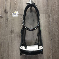 Monocrown Crank Double Bridle, add on bling bband *vgc, dirt, stains, curled edge, creases, 0 flash
