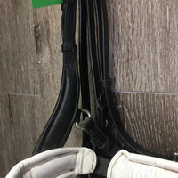Monocrown Crank Double Bridle, add on bling bband *vgc, dirt, stains, curled edge, creases, 0 flash
