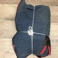 Hvy Cordura Stable Sheet, 2 legs *gc, clean, older, faded, mnr rubs, v. mnr repairs
