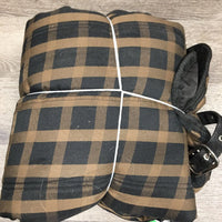 Lt Cotton Stable Blanket, tail, 0 legs *vgc, clean, older mnr hair, repair, rubs, faded
