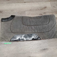 Felt Bottom Canvas Western Saddle Pad, wither cutout *gc, older, hairy, pilly, mnr dirt, faded, threads, peeled, rubs, stains, puckers
