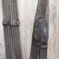 Rolled Leather Dressage Bridle, Lever Noseband, Cotton Web Reins, Buckles *gc, scrapes, mnr peeled, clean, residue, tight keepers

