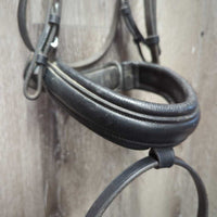 Padded Monocrown Dressage Bridle, Bling, Crank, Dy'on Flash *gc, dirt
