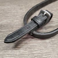 Thick Leather Flash Strap & Buckle On Noseband Attachment *gc, clean, stiff, dry, edges: dirt residue & scrapes

