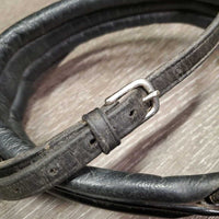 Padded Crank Monocrown Noseband ONLY, Flash *gc, missing & broken keepers, dirty, scrapes, trimmed end, xholes
