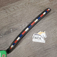 Rolled Piping Thick Hvy Leather Browband *fair, dirty, cracks, stains
