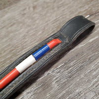 Rolled Piping Thick Hvy Leather Browband *fair, dirty, cracks, stains
