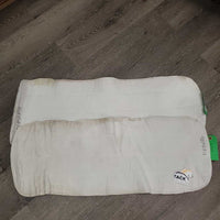 2 No Bow Fleece Leg Quilts *gc/fair, dirty, clumpy, dingy, hair
