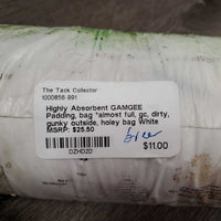 Highly Absorbent GAMGEE Padding, bag *almost full, gc, dirty, gunky outside, holey bag
