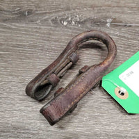 2 Rolled Leather Pelham Bit Converters *fair, v.dry, b.stiff, v.scraped
