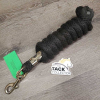 Stiff Nylon Lead Rope *gc, mnr dirt, hair, frays, rust
