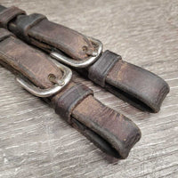 2 Soft Leather Cheek Pieces, buckles *gc, v.dirty, rubs, residue
