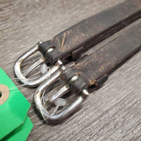 2 Soft Leather Cheek Pieces, buckles *gc, v.dirty, rubs, residue
