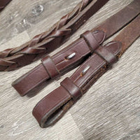 Soft Leather Braided Reins *vgc, mnr dirt?residue
