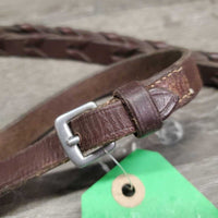 Soft Leather Braided Reins *vgc, mnr dirt?residue
