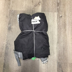 Hi Neck Rain Sheet, 1 leg *gc, clean, mnr wpf, faded, mnr dirt, stains, repairs, marker, threads