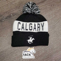 Knit Toque, Pomm Pomm "Calgary Polo Club" *gc, clean, hairy, rubs
