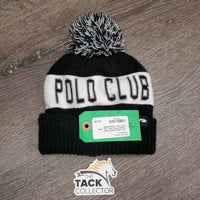 Knit Toque, Pomm Pomm "Calgary Polo Club" *gc, clean, hairy, rubs
