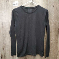 "TKEQ" LS T-Shirt *gc, hairy, fuzzies, linty, pills, faded, older
