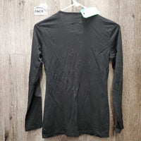 LS Light Merino Wool Shirt, elbow patches *gc, hairy, pilly, threads, deodorant sparkles
