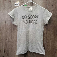 SS T-Shirt "No Scope No Hope" *fair, stains, v.discolored inside
