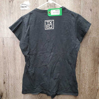 SS T-Shirt "Game Face" *gc, hairy, mnr pilly & faded
