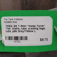 SS T-Shirt "Inside Turns" *fair, stains, rubs, cracking logo, rubs, pills
