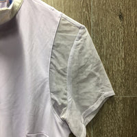 SS Sun Show Shirt, 1/3 Zip up, mesh sleeves *gc, snags, crinkled collar, stretched pits