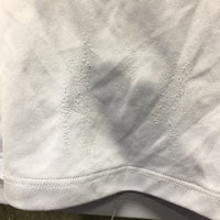 SS Sun Show Shirt, 1/3 Zip up, mesh sleeves *gc, snags, crinkled collar, stretched pits