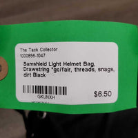 Light Helmet Bag, Drawstring *gc/fair, threads, snags, dirt
