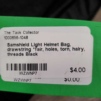 Light Helmet Bag, drawstring *fair, holes, torn, hairy, threads
