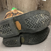 Square Toe Western Boots *gc, rubs, stains, scrapes, faded, scratches
