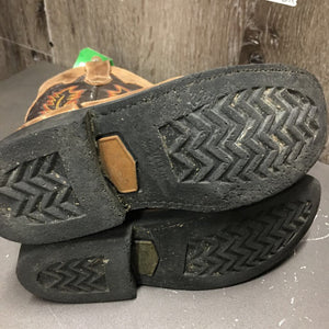 Square Toe Western Boots *gc, rubs, stains, scrapes, faded, scratches