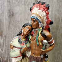 Louis Dionne Indigenous Couple Statue *vgc, mnr dust
