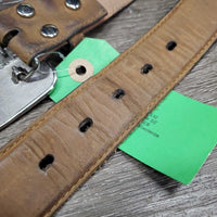 Soft Leather Belt, Square Belt Buckle *vgc, creases, stains, scratches, dents, dirt/residue, scrapes
