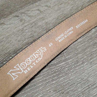 Soft Leather Belt, Square Belt Buckle *vgc, creases, stains, scratches, dents, dirt/residue, scrapes
