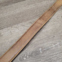 Soft Leather Belt, Square Belt Buckle *vgc, creases, stains, scratches, dents, dirt/residue, scrapes
