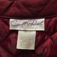 Puffy Vest, zipper *gc, stained collar edge, slices
