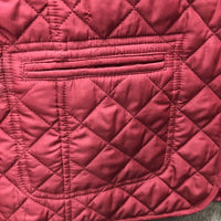 Puffy Vest, zipper *gc, stained collar edge, slices
