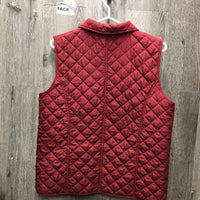 Puffy Vest, zipper *gc, stained collar edge, slices
