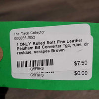 1 ONLY Rolled Soft Fine Leather Peluham Bit Converter *gc, rubs, dirt residue, scrapes
