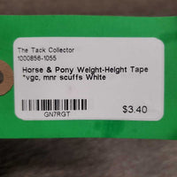 Horse & Pony Weight-Height Tape *vgc, mnr scuffs
