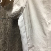 SS Show Shirt, 1/4 zip up, snap collar *gc, missing tab, mnr edge stains
