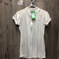 LS Sun Show Shirt, 1/4 zip up, mesh pits & back *gc, pit stains, snags, pills
