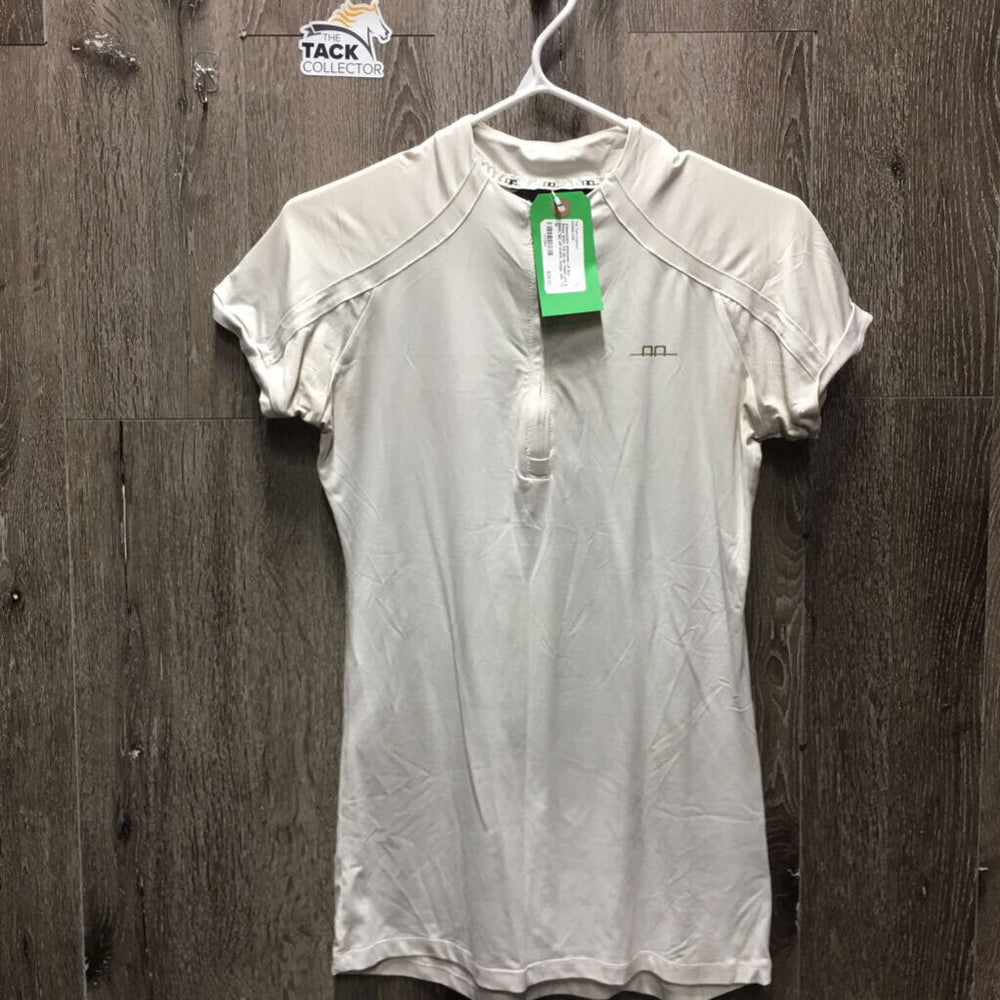 LS Sun Show Shirt, 1/4 zip up, mesh pits & back *gc, pit stains, snags, pills