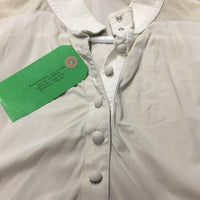 SS Sun Show Shirt, 1/4 button *gc/fair, dingy, stains, v.crinkled, snags, rubs, pills
