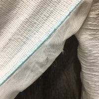 SS Sun Show Shirt, 1/4 zip up, mesh sleeves *gc/fair, dingy, snags, pills, mnr stains, broken els, mnr stains
