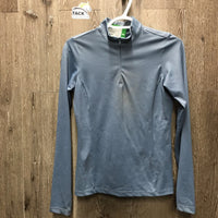 "?Sloan" LS Technical Shirt, 1/4 zip up *gc, stains, faded?discolored
